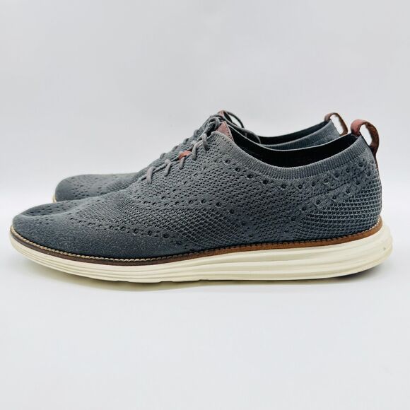 Cole Haan Shoes Mens 12 Gray Stitchlite Wingtip Oxford Grand OS Casual Sneakers - Picture 2 of 10